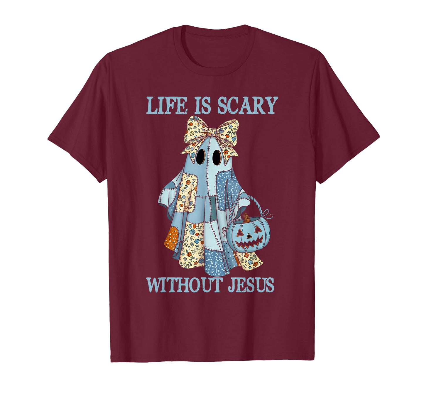 Spooky Life is Scary Without Jesus Christian Halloween T-Shirt