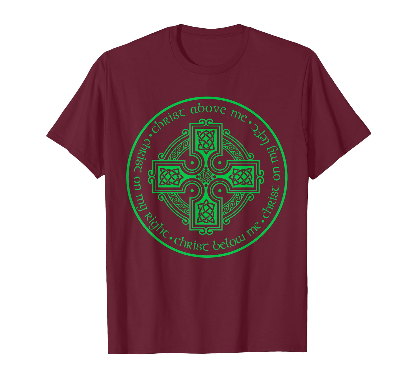 St. Patrick's Breastplate Lorica Prayer Catholic Irish Cross T-Shirt