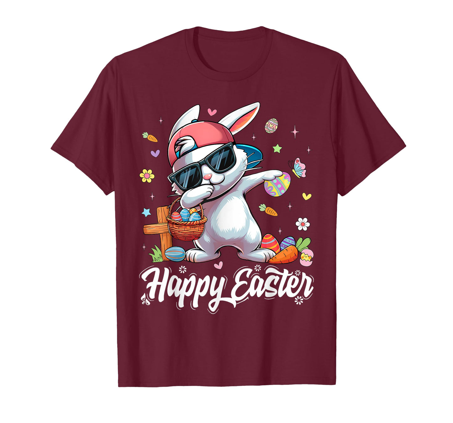 Happy Easter Funny Dabbing Bunny Rabbit Easter Day Girl Kids T-Shirt