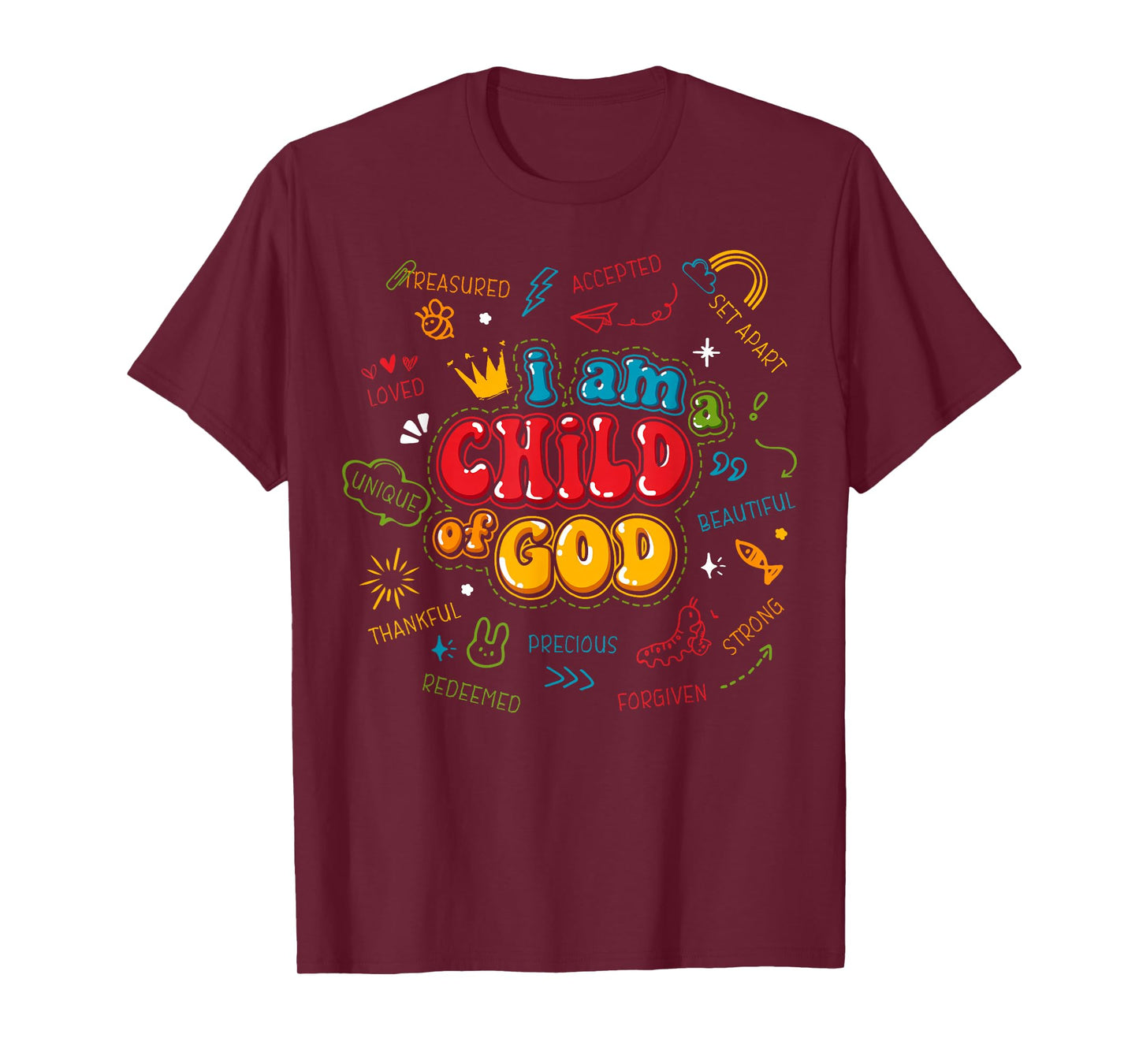 I Am a Child of God Christian Faith Kids Bible Verse T-Shirt