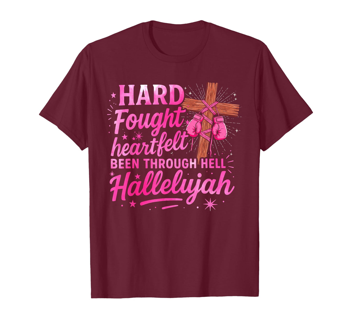 Brandon Hard Fought Hallelujah Praise Jesus Lake Funny T-Shirt