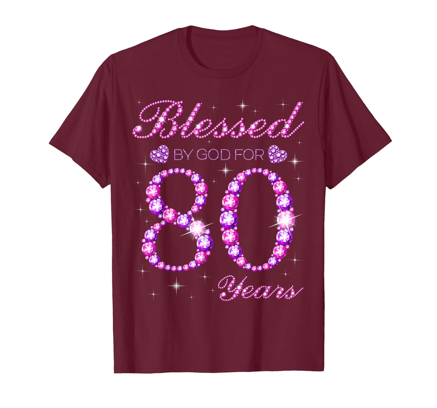 Blessed by God for 80 Years Old 80th Birthday Party T-Shirt
