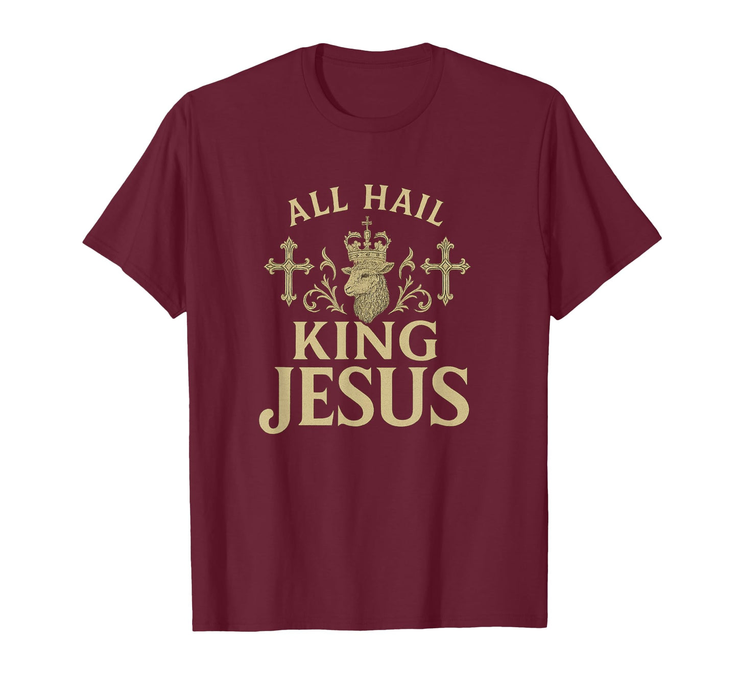 All Hail King Jesus Christian Worship Design T-Shirt