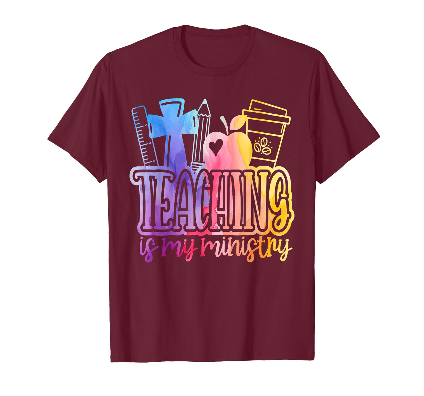 Teaching is My Ministry Flower Jesus Christian Teacher T-Shirt