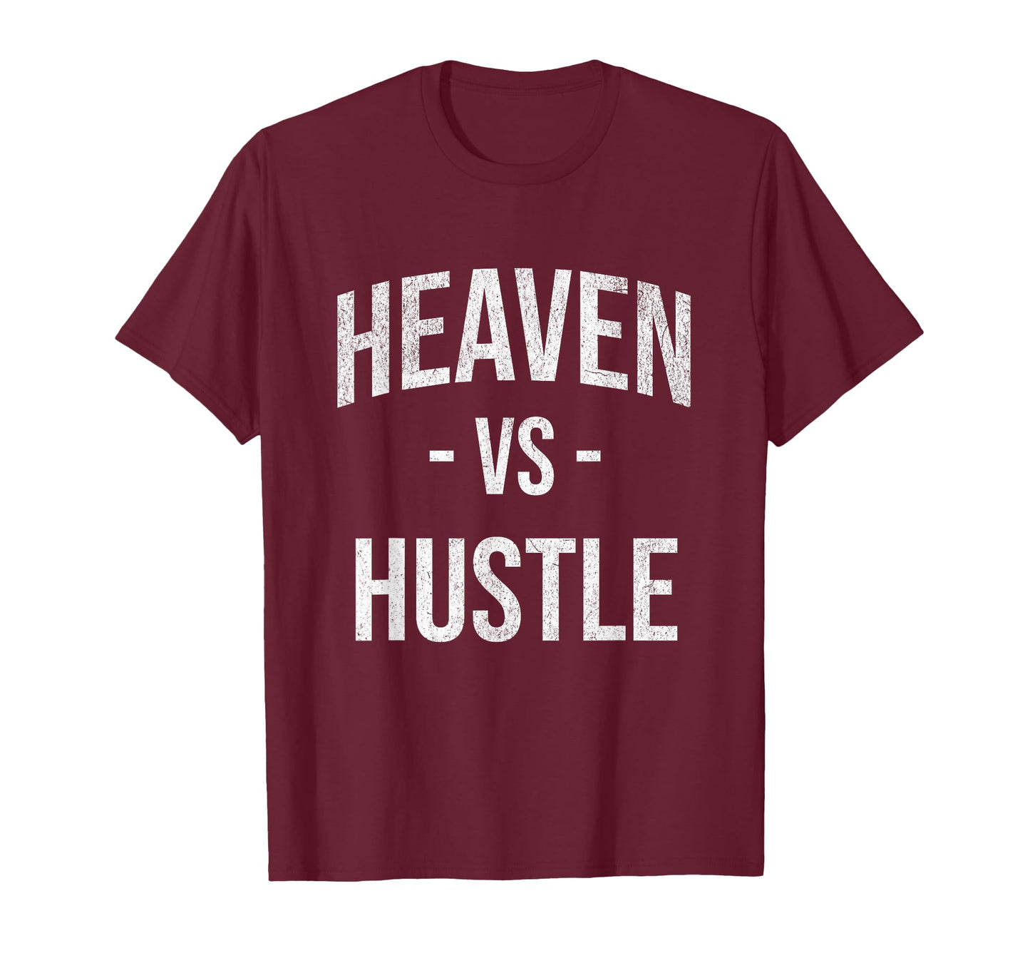 Heaven vs Hustle Christian Catholic Mom Teacher Minimalist T-Shirt