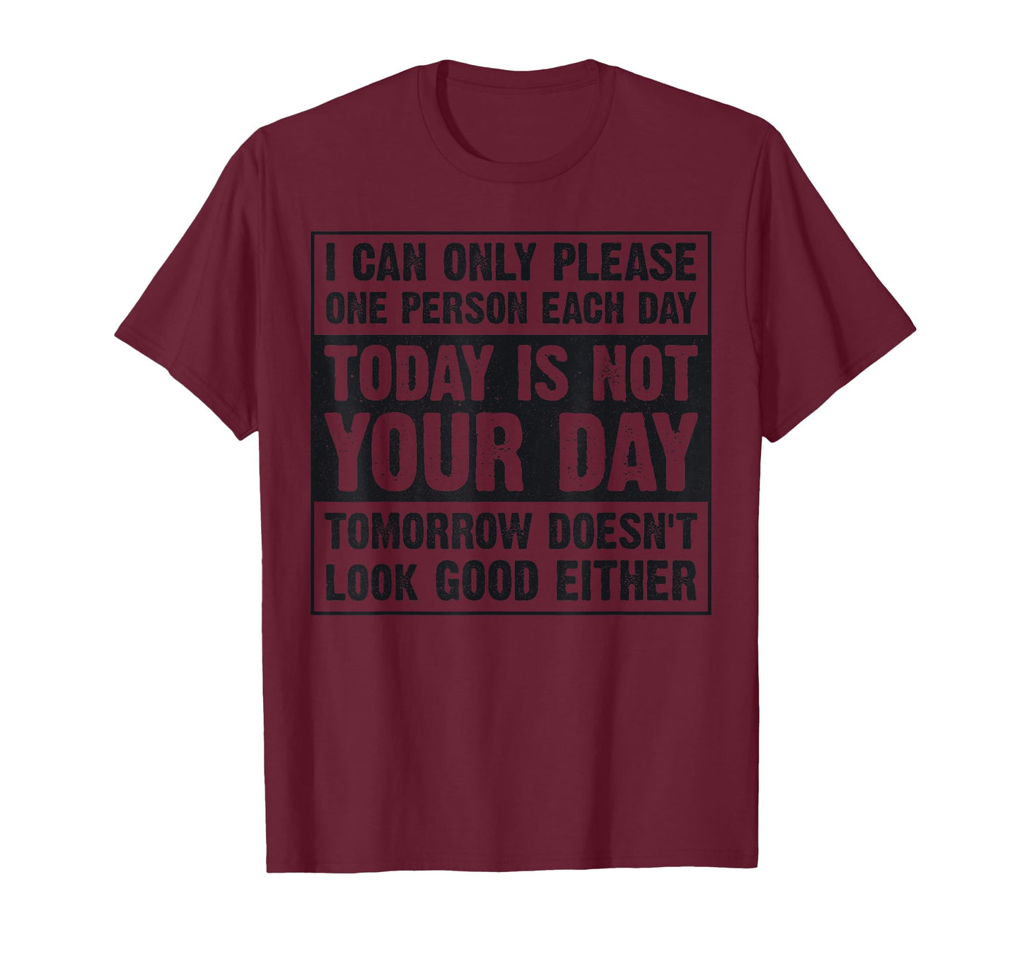 Today Is Not Your Day Tomorrow Doesn't Look Good Either T-Shirt
