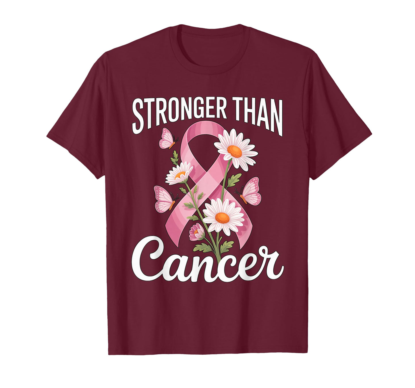 Pink Ribbon Breast Cancer Awareness Graphic T-Shirt