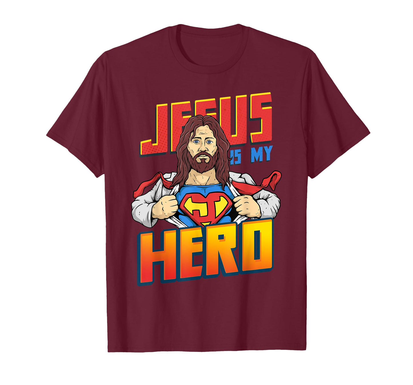Jesus Is My Superhero Shirt Religious Christian Catholic T-Shirt