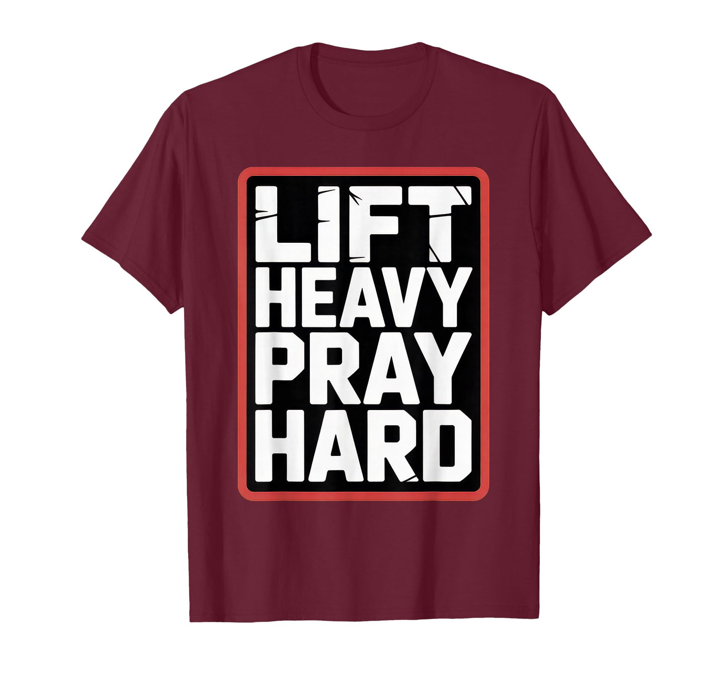 Lift Heavy Pray Hard Tshirt Gym Christian Gift Jesus Faith T-Shirt