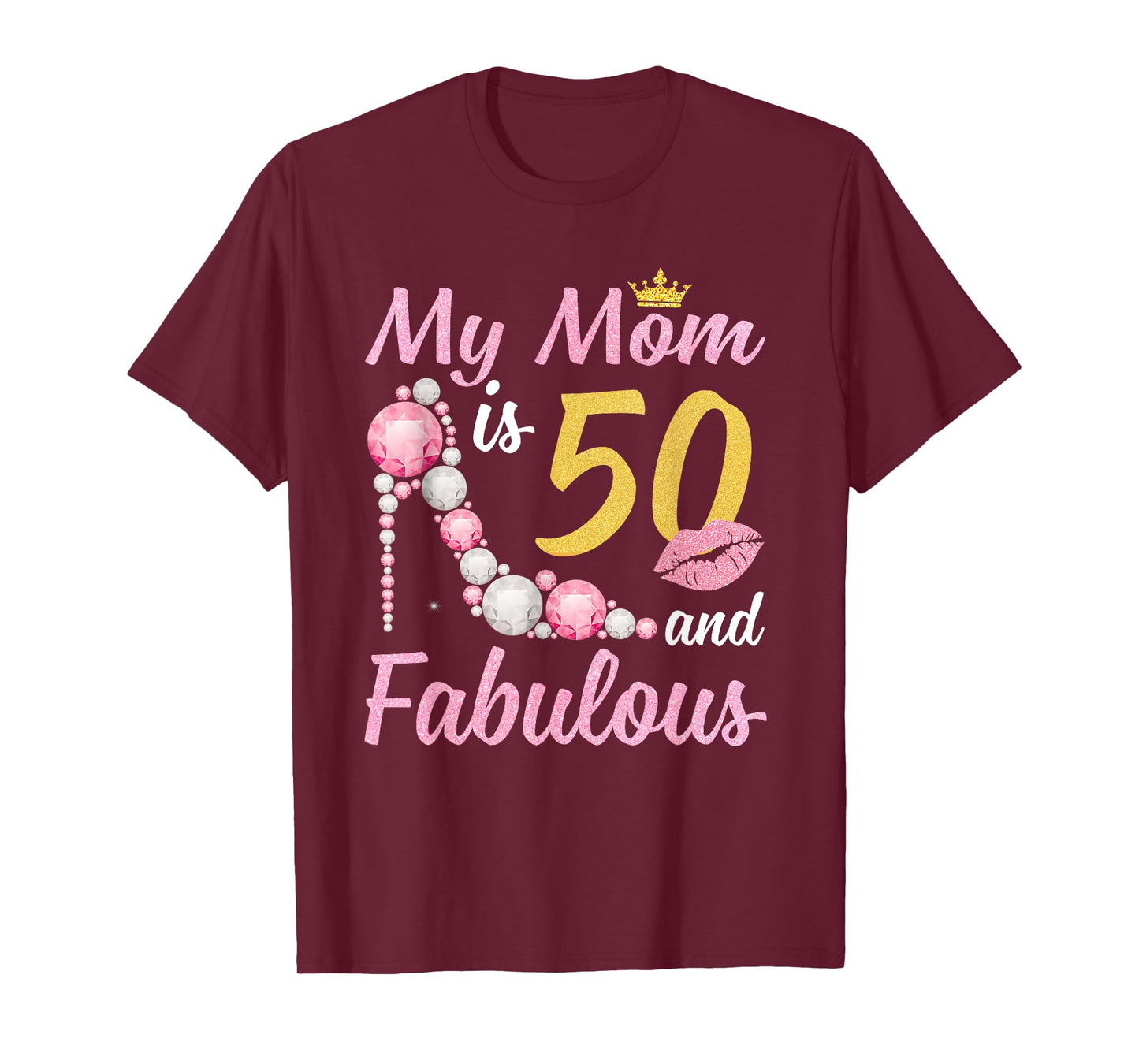 50 And Fabulous Mom Crown Chapter 50th Birthday For Women T-Shirt