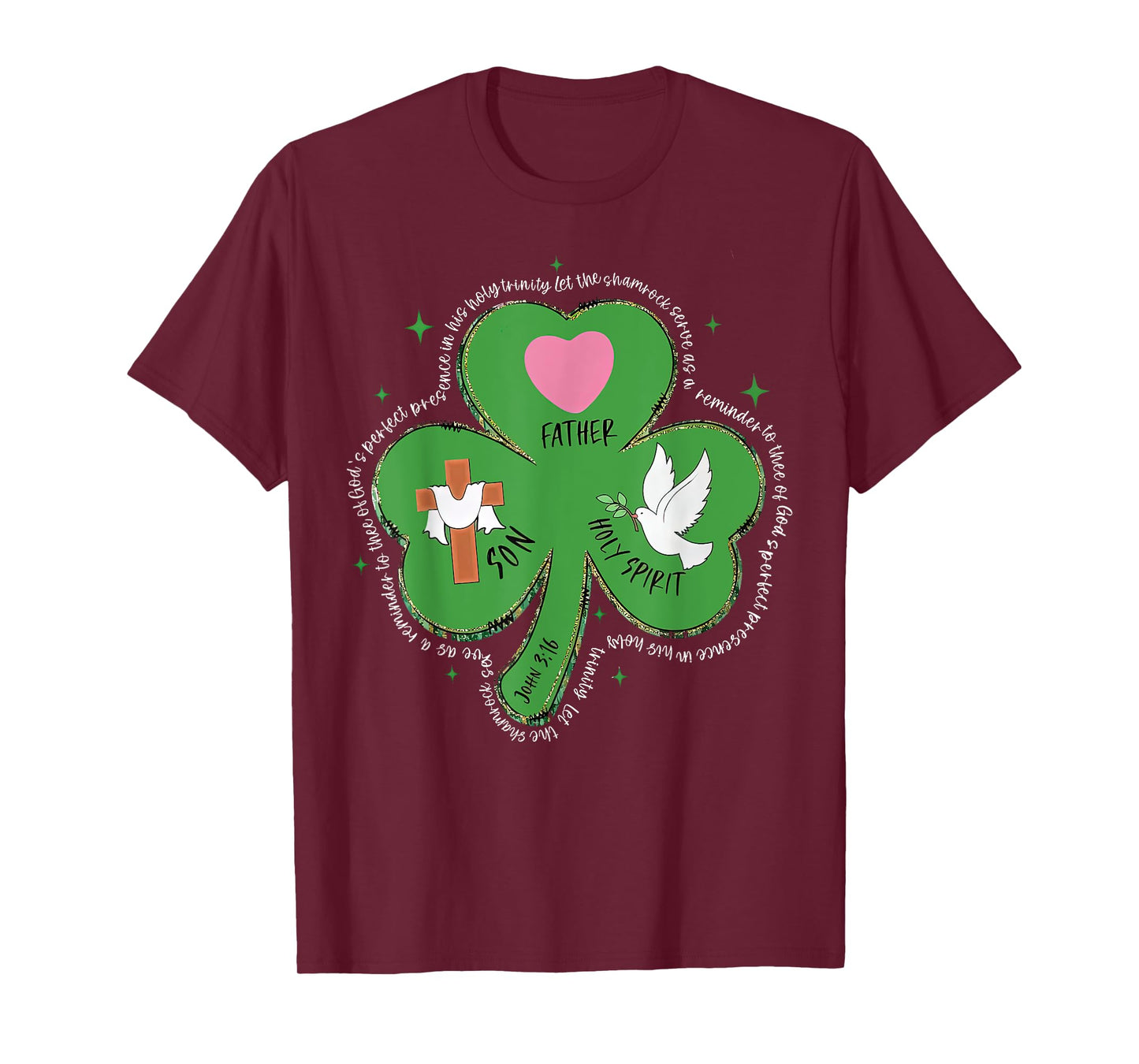 Shamrock Holy Trinity Father Son Holy Spirit Patrick Outfit T-Shirt