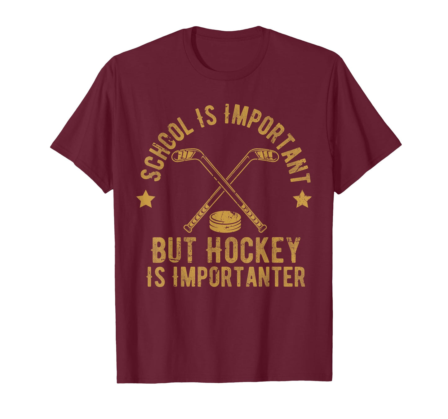 Funny Hockey School Is Important But Hockey is Importanter T-Shirt