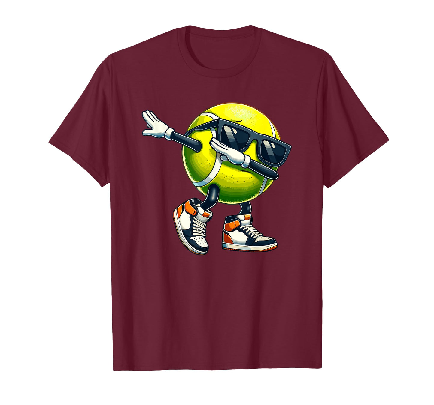 Dabbing Tennis Ball With Sunglasses Funny Sports Player T-Shirt