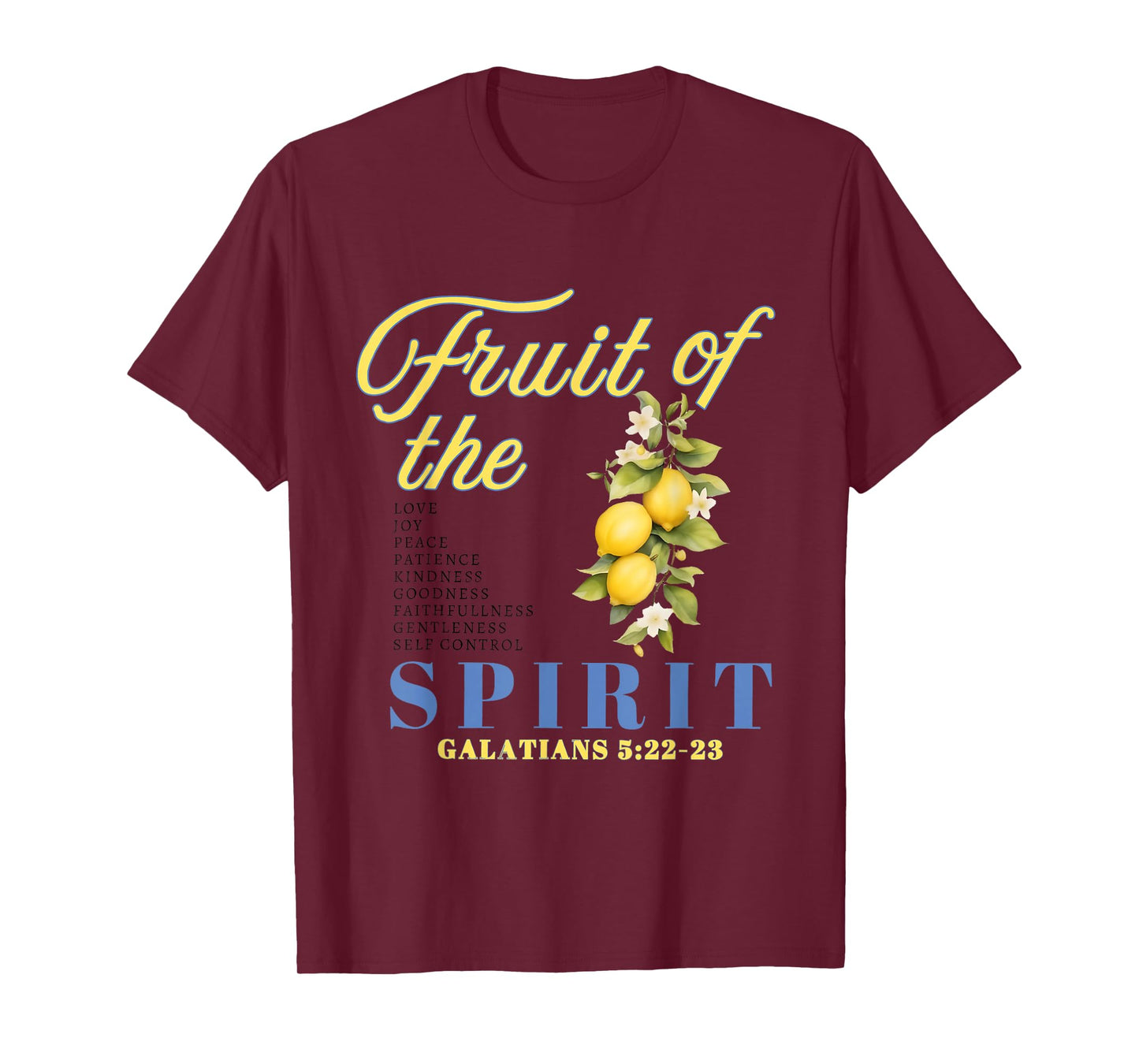 Fruit of The Spirit Christian Merch Bible Verse Vintage T-Shirt