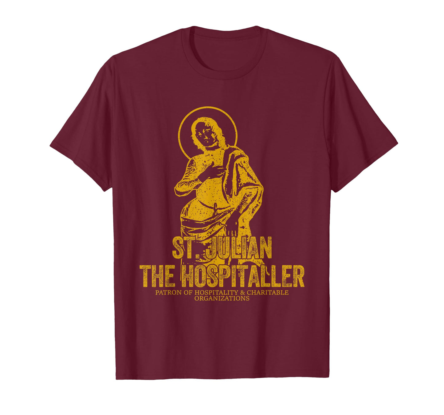 Catholicism Gold St. Julian The Hospitaller Christian Saint T-Shirt