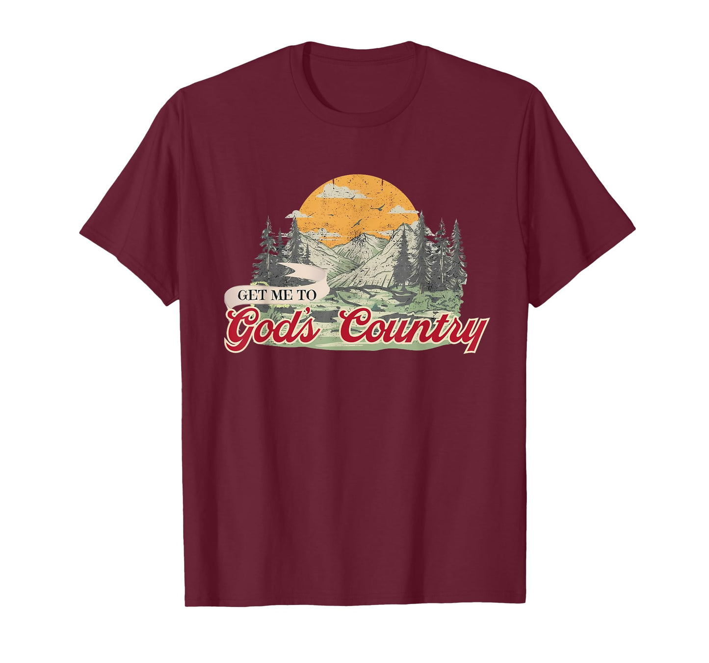 Get Me To God Country Retro T-Shirt