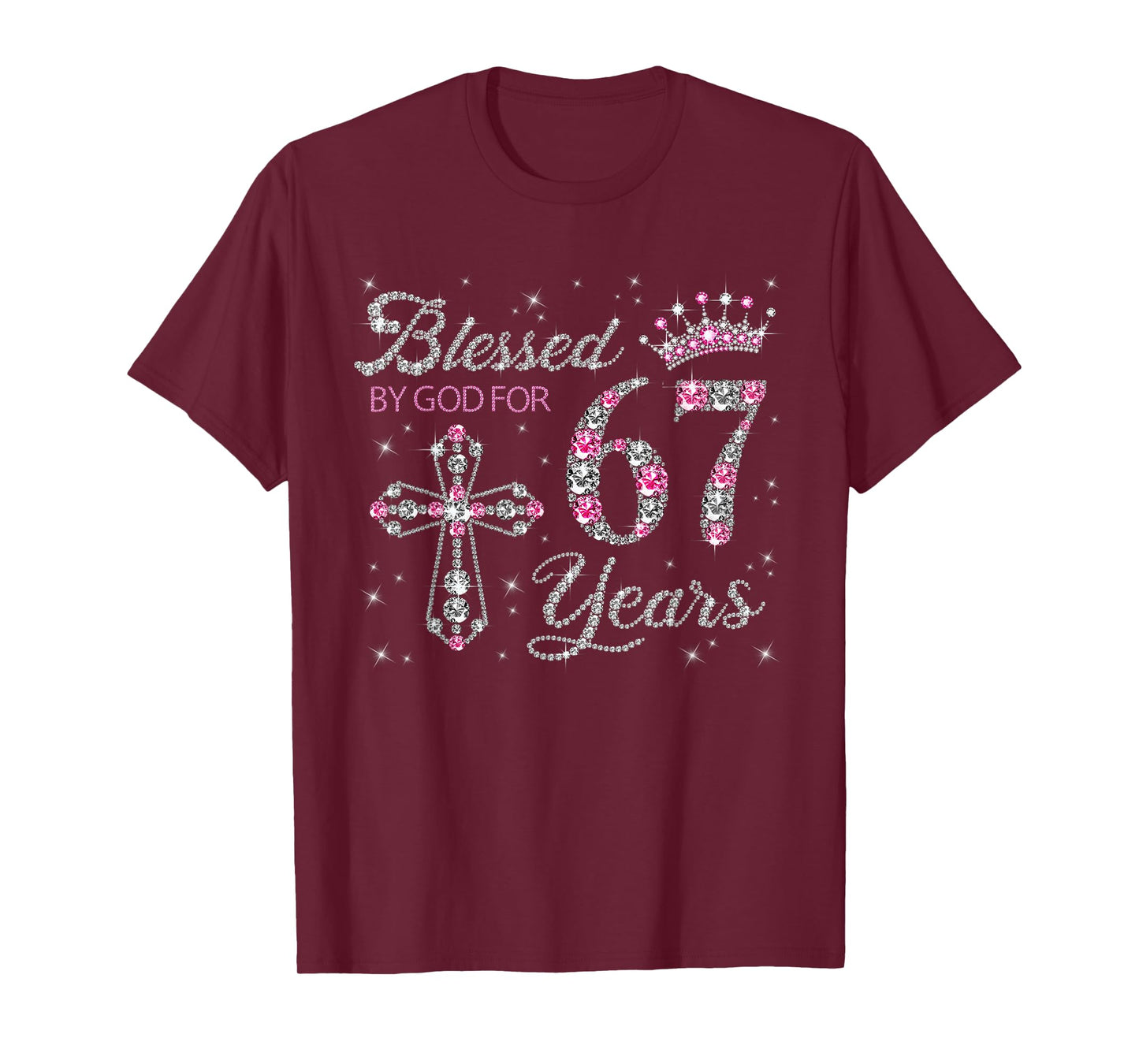 Blessed by God For 67 Years Old 67th Birthday Gift For Women T-Shirt