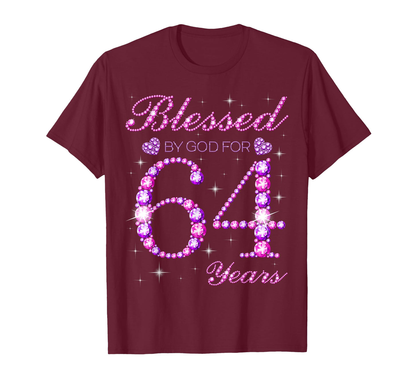 Blessed by God for 64 Years Old 64th Birthday Party T-Shirt