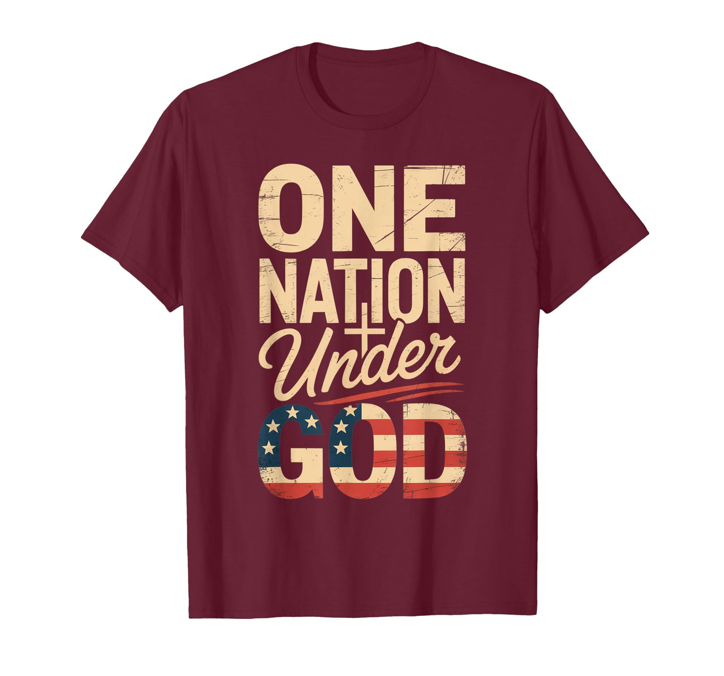 One Nation Under God July 4th Christian Patriotic T-Shirt