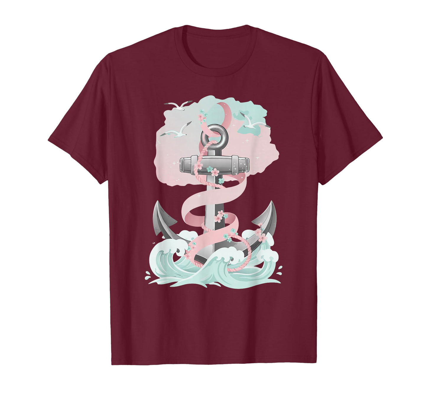 Hope Anchors The Soul Nautical Faith Quote Anchor Art T-Shirt