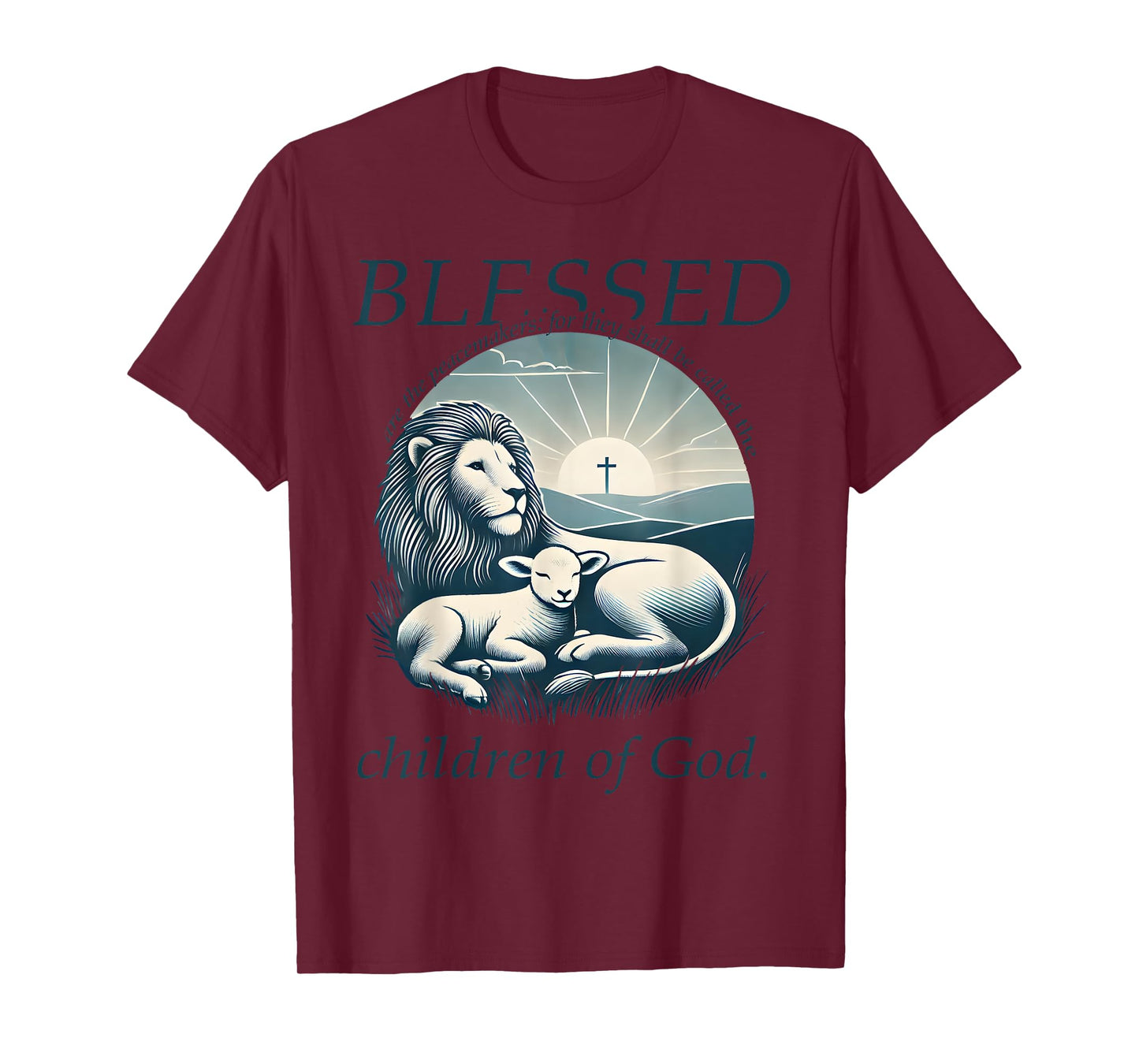 Catholic Jesus Bible Verse Tee Blessed Are The Peacemakers T-Shirt
