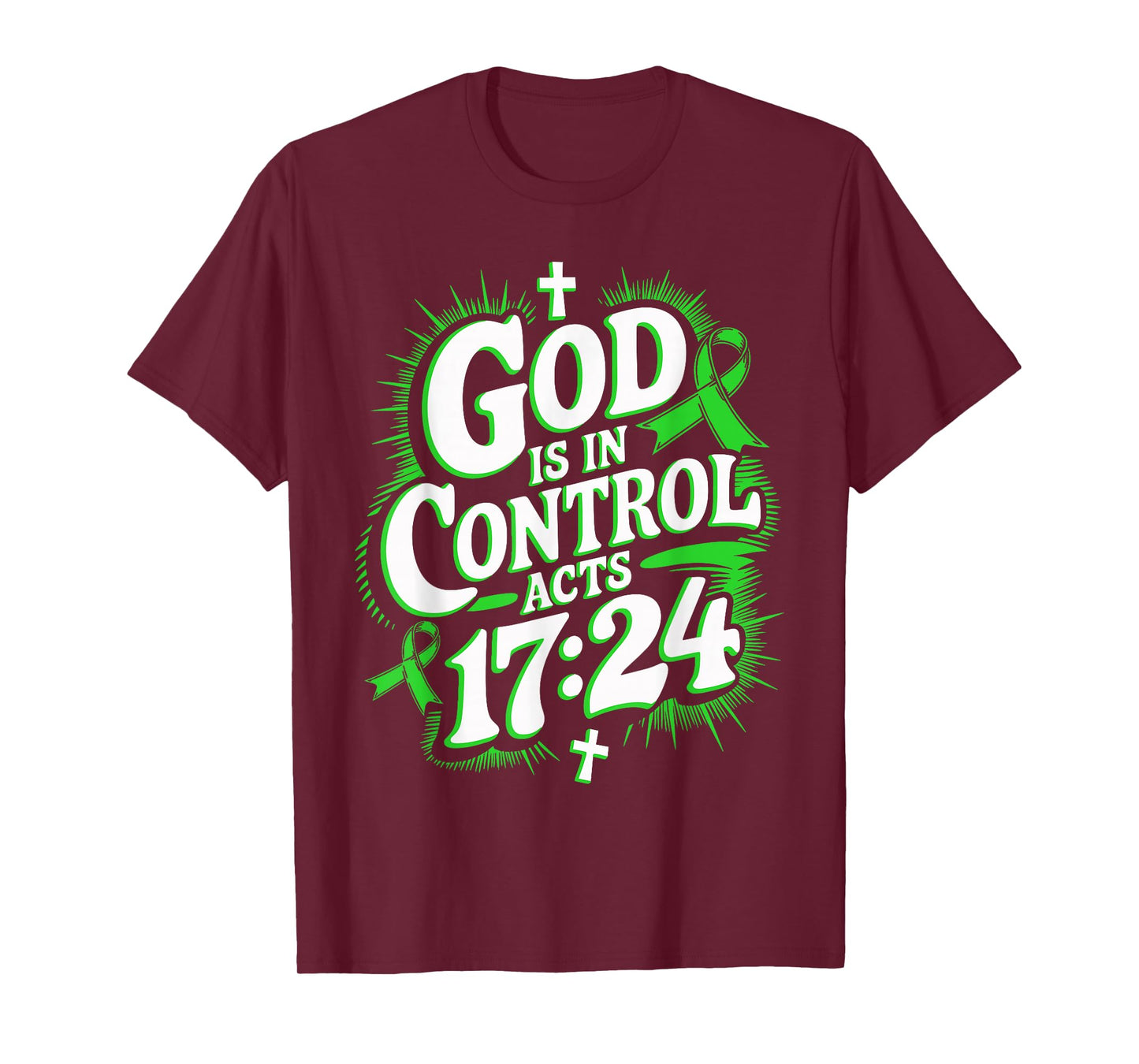 God Is In Control Survivor Spinal Cord Injury Awareness T-Shirt