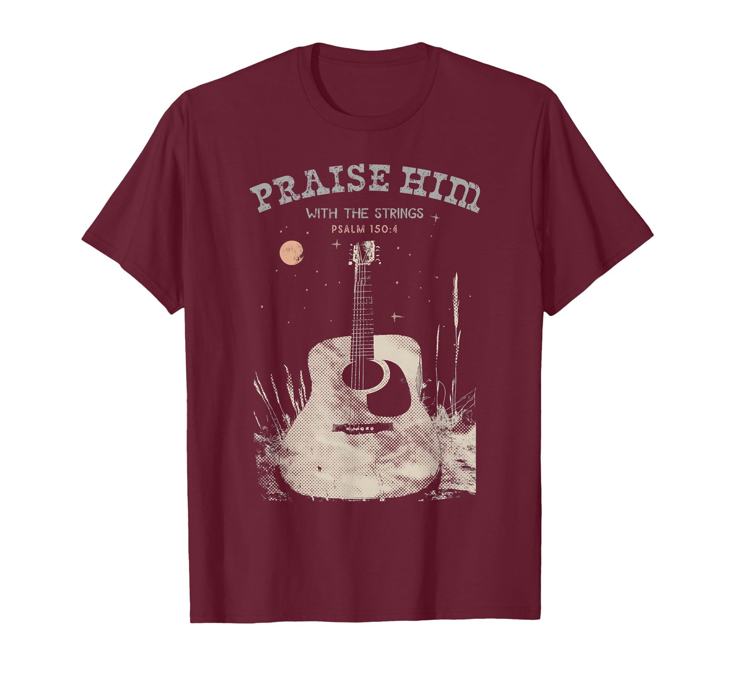 Praise Him With The Strings Christian Guitar Player T-Shirt