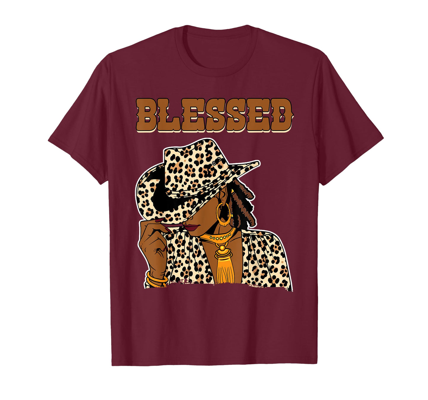 Blessed Cowgirl Black Western Swag African Christian Woman T-Shirt