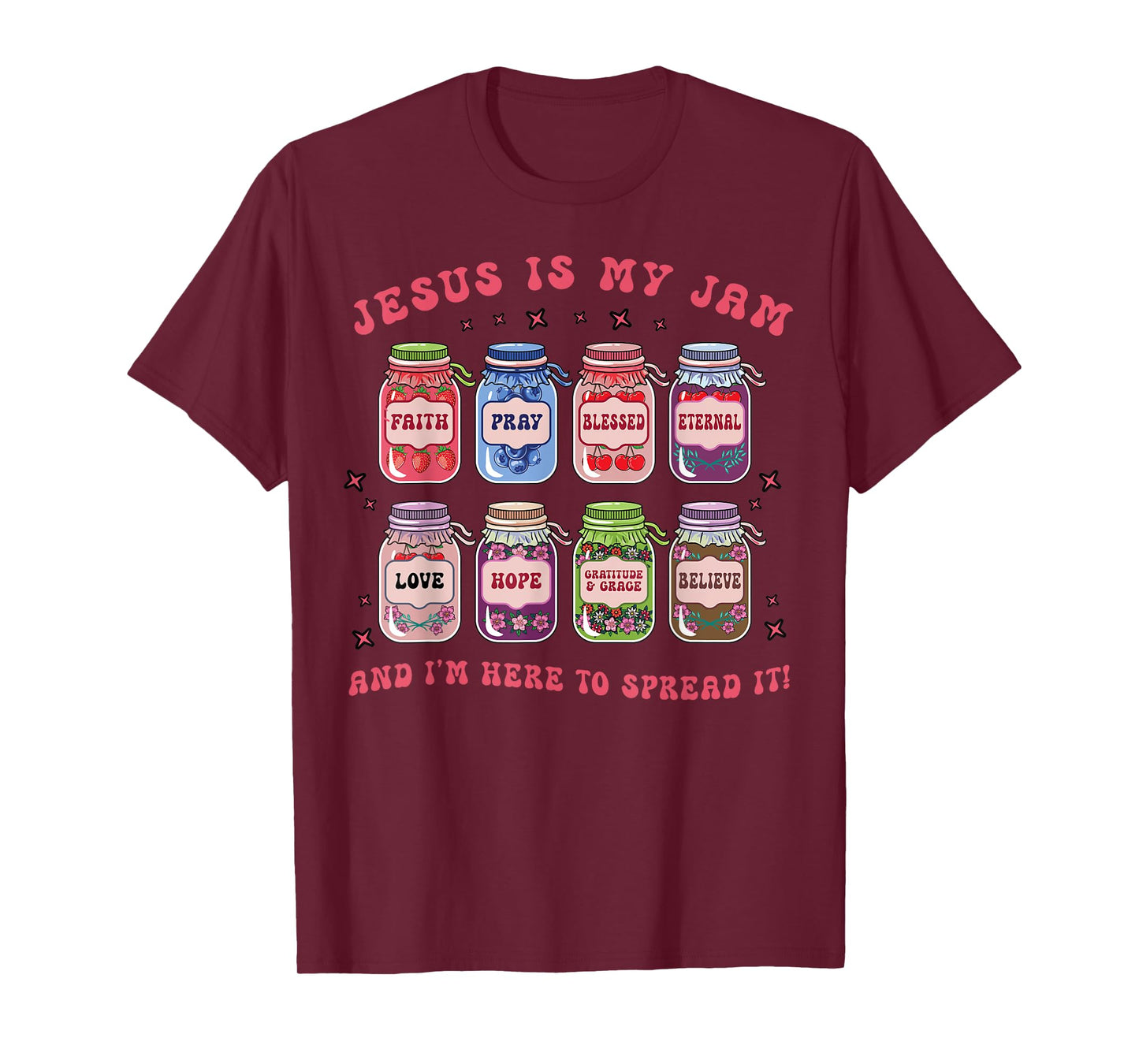 Funny Christian Jesus is My Jam Here to Spread Bible Faith T-Shirt