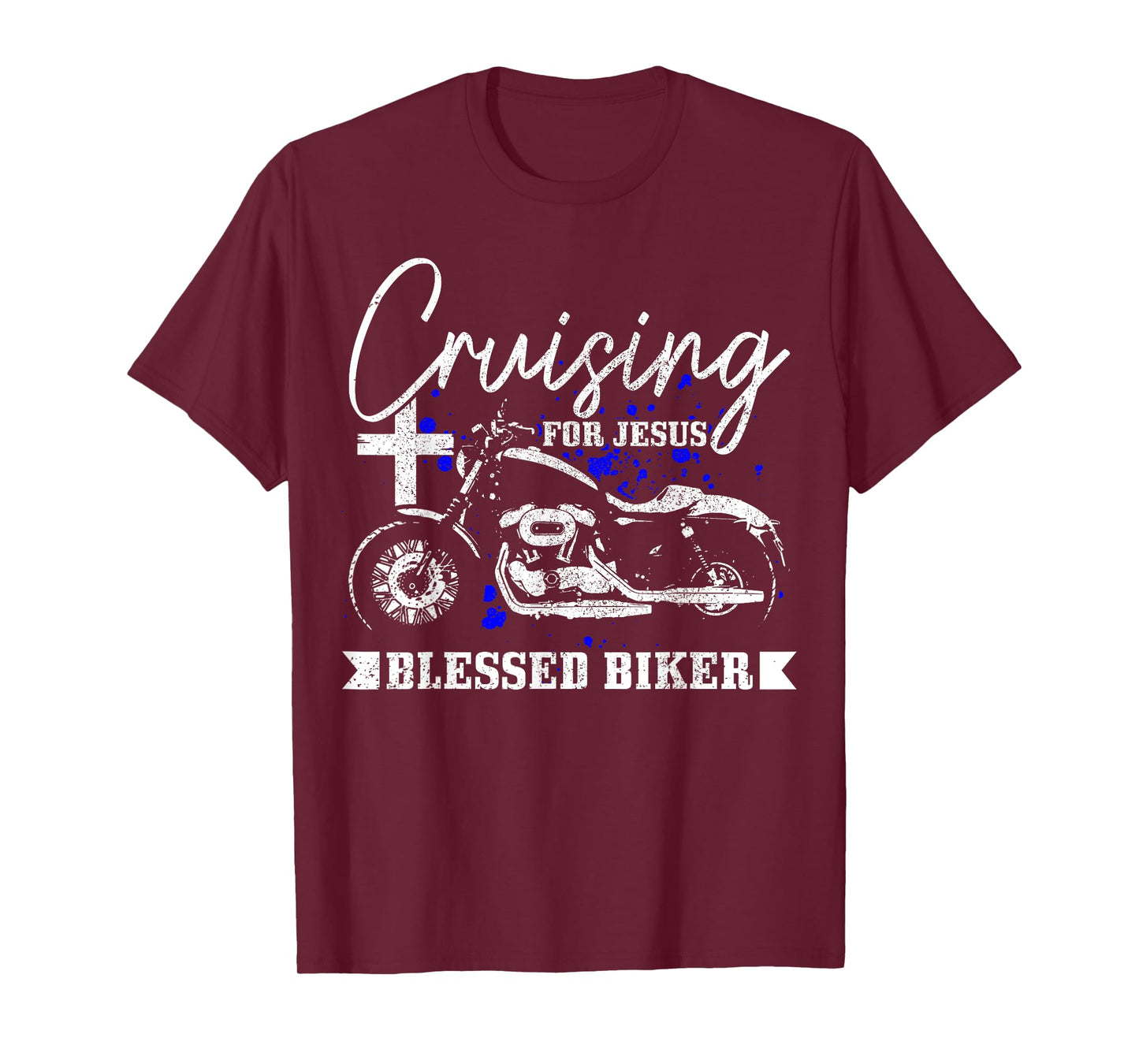 Christian Biker Cruising For Jesus Vintage Motorcycle T-Shirt