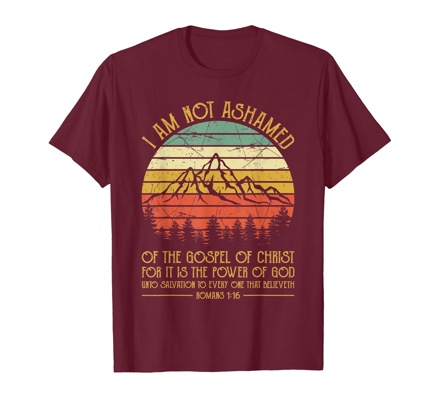 I Am Not Ashamed Of The Gospel Jesus Christian Retro Vintage T-Shirt