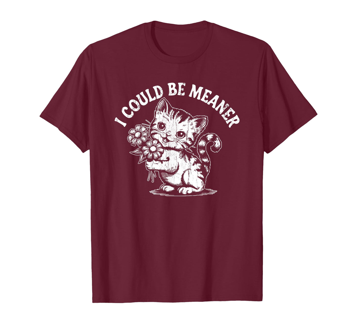 I Could Be Meaner, Cat Meme, Funny Humor, Sarcastic T-Shirt