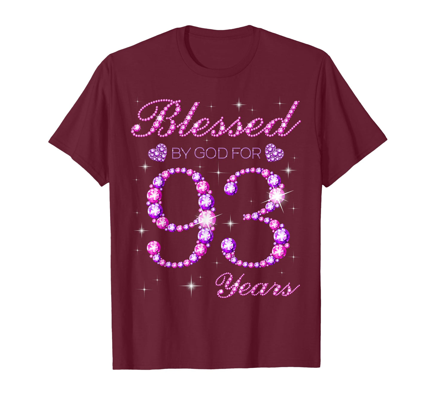 Blessed by God for 93 Years Old 93rd Birthday Party T-Shirt