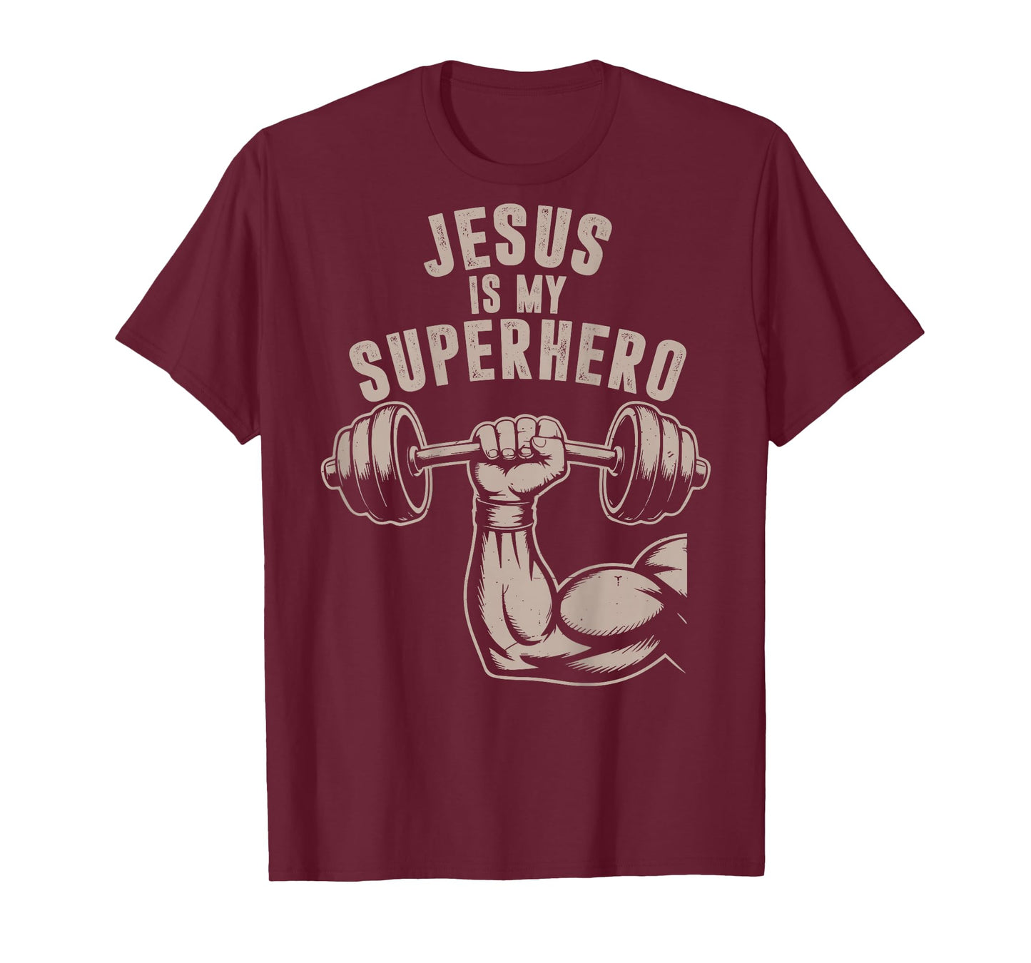 Jesus is My Superhero Funny Christian Workout Gym Men Women T-Shirt