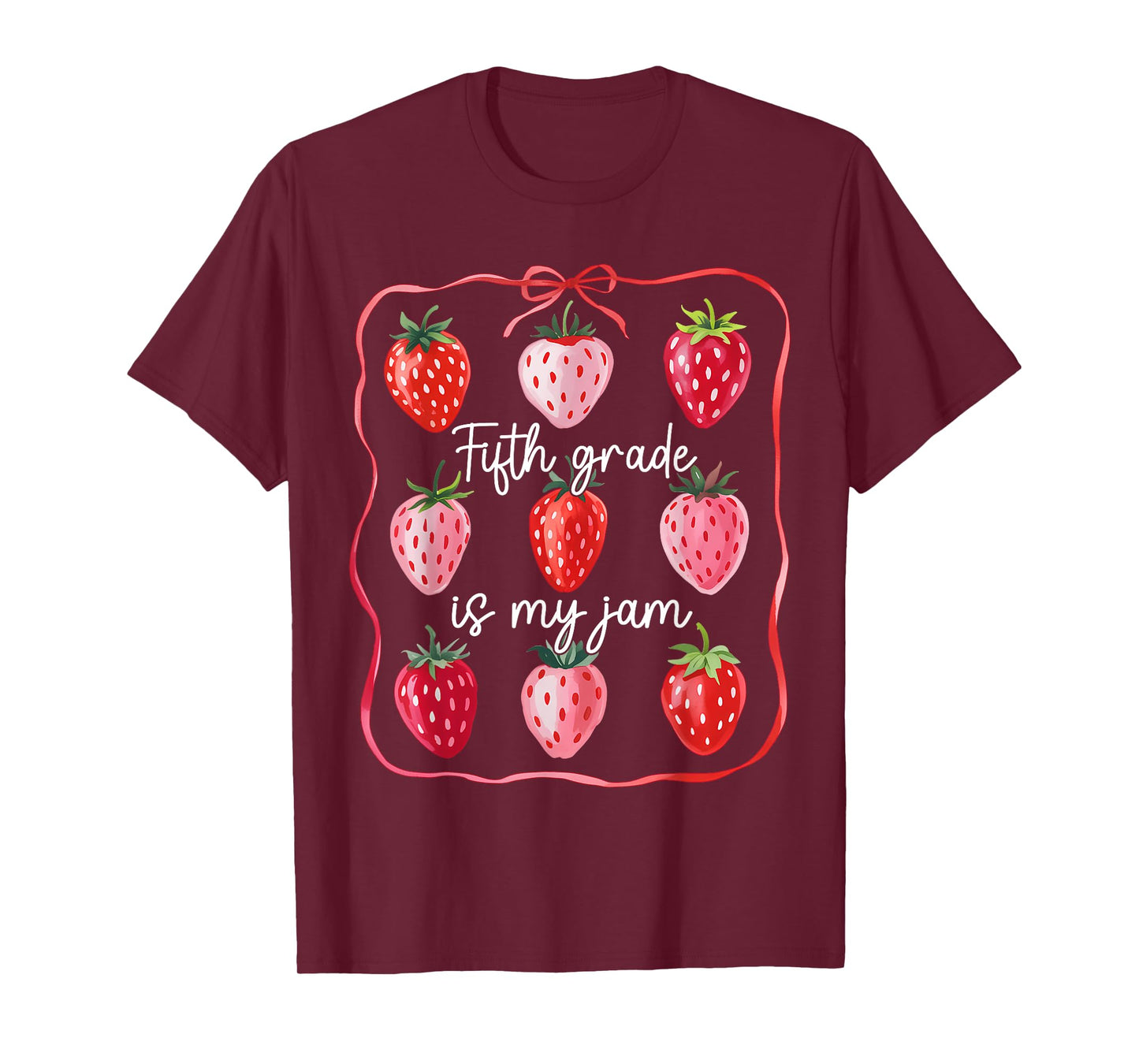 Fifth Grade Is My Jam Strawberry 5th Grade Back To School T-Shirt
