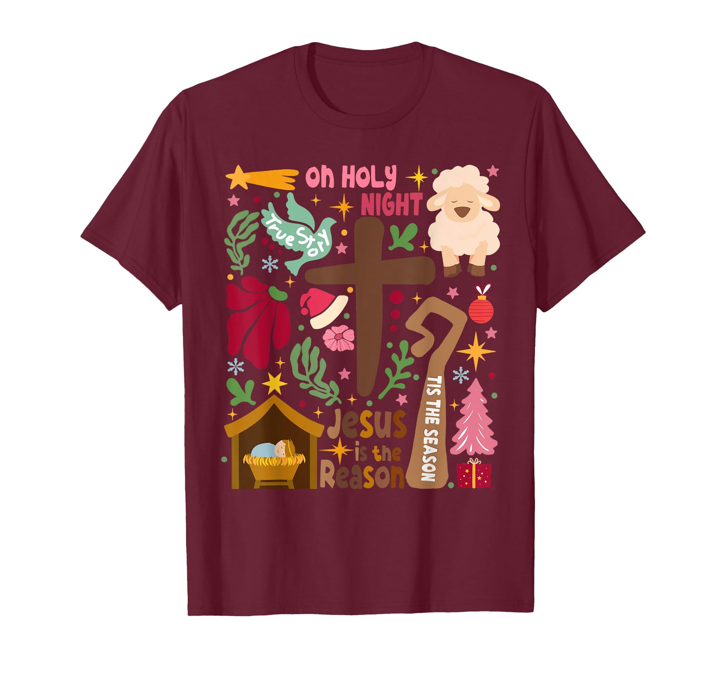 True Story Jesus Christmas Nativity Scene Christian Faith T-Shirt