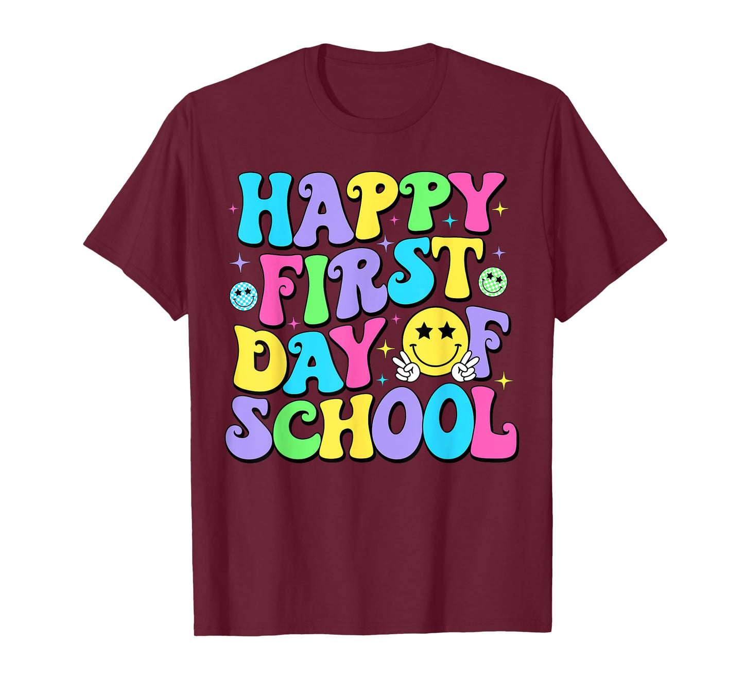 Happy First Day Of School Shirts Teacher Kids Back To School T-Shirt