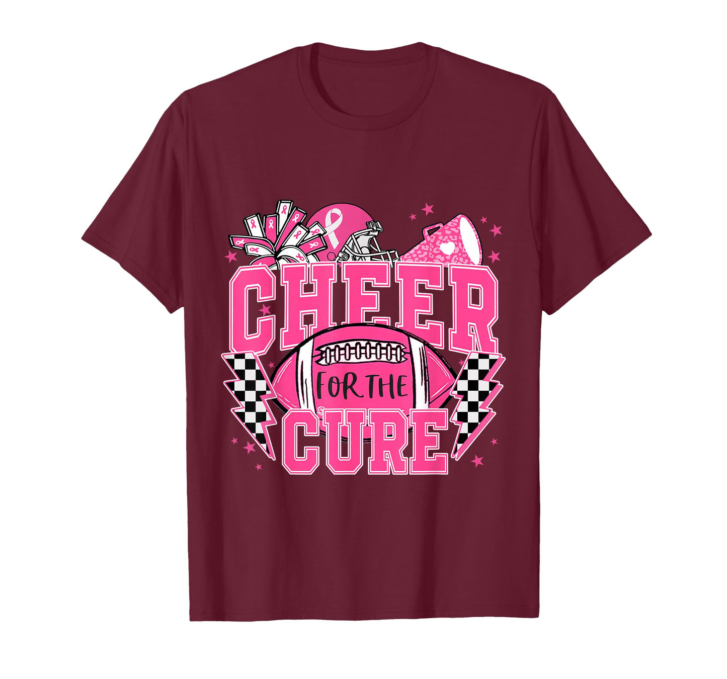 Cheer for The Cure Breast Cancer Awareness Cheerleader T-Shirt