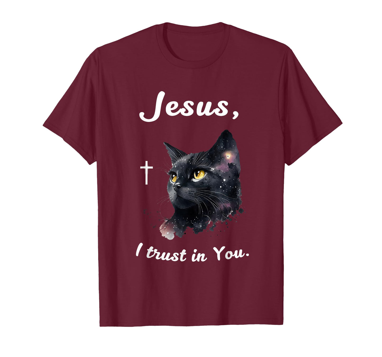 Jesus I Trust in You Christian Faith Cat Lover T-Shirt