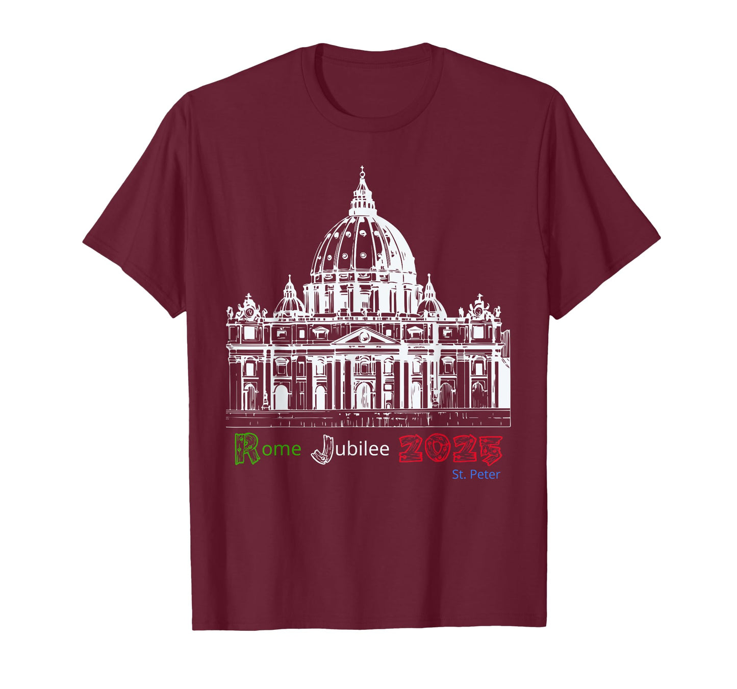 Rome Jubilee Pilgrims of Hope 2025, Vatican T-Shirt
