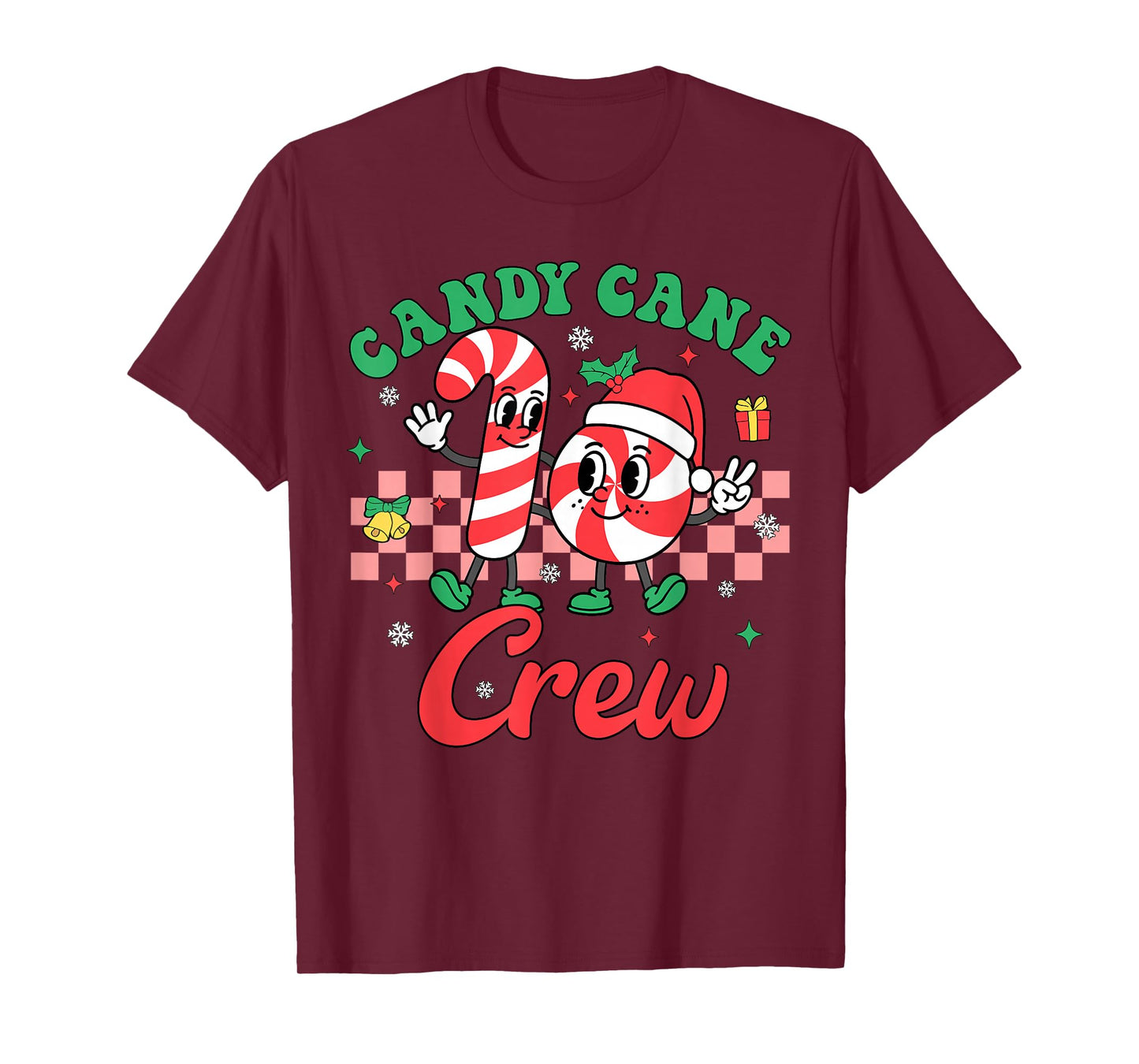 Candy Cane Crew Christmas Love Candy Xmas Boys Girls Kids T-Shirt