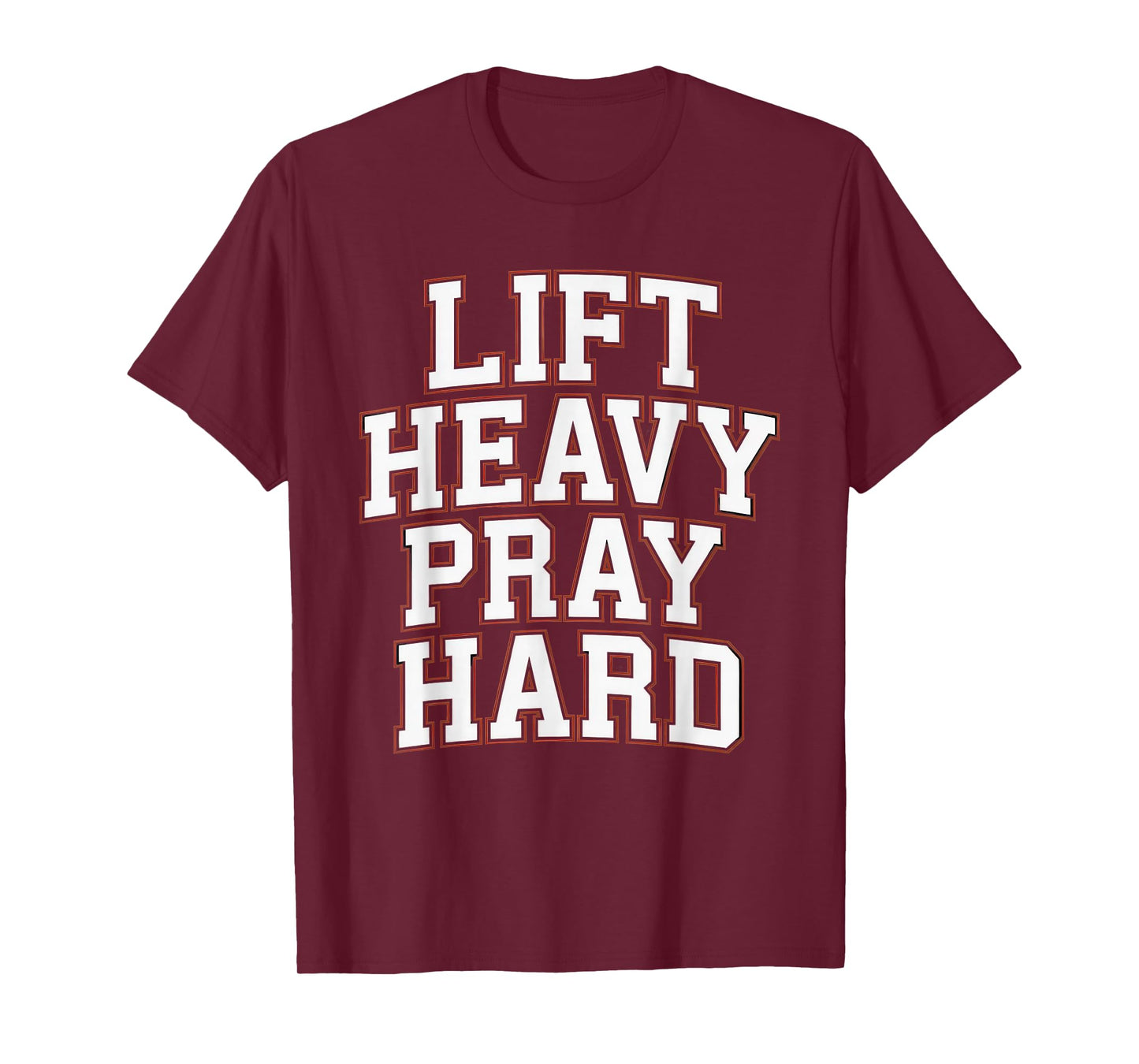 Lift Heavy Pray Hard Tshirt Gym Christian Gift Jesus Faith T-Shirt