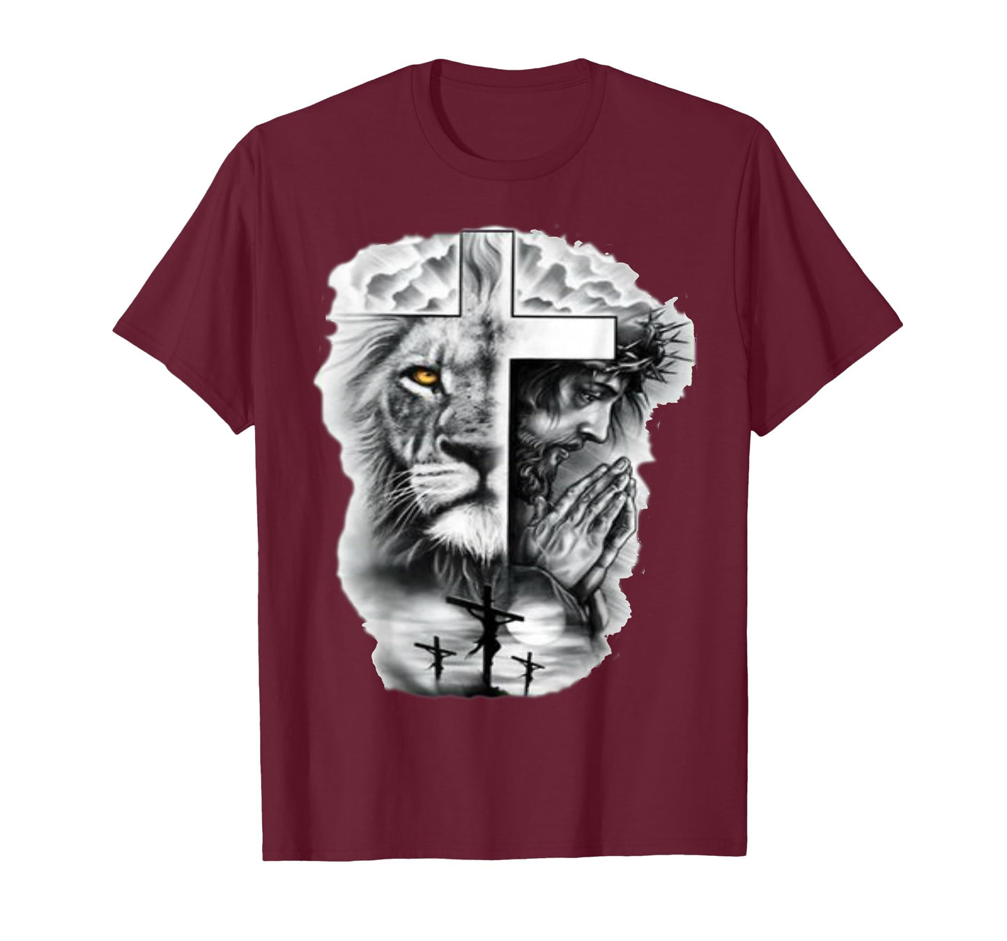 Lion of Judah and Jesus Prayer Christian T-Shirt T-Shirt
