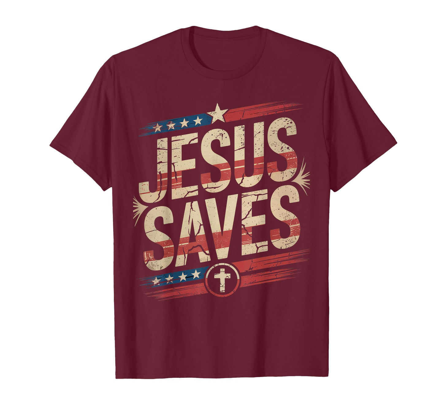 Jesus Saves Cross Christian Religious Faith Mens T-Shirt