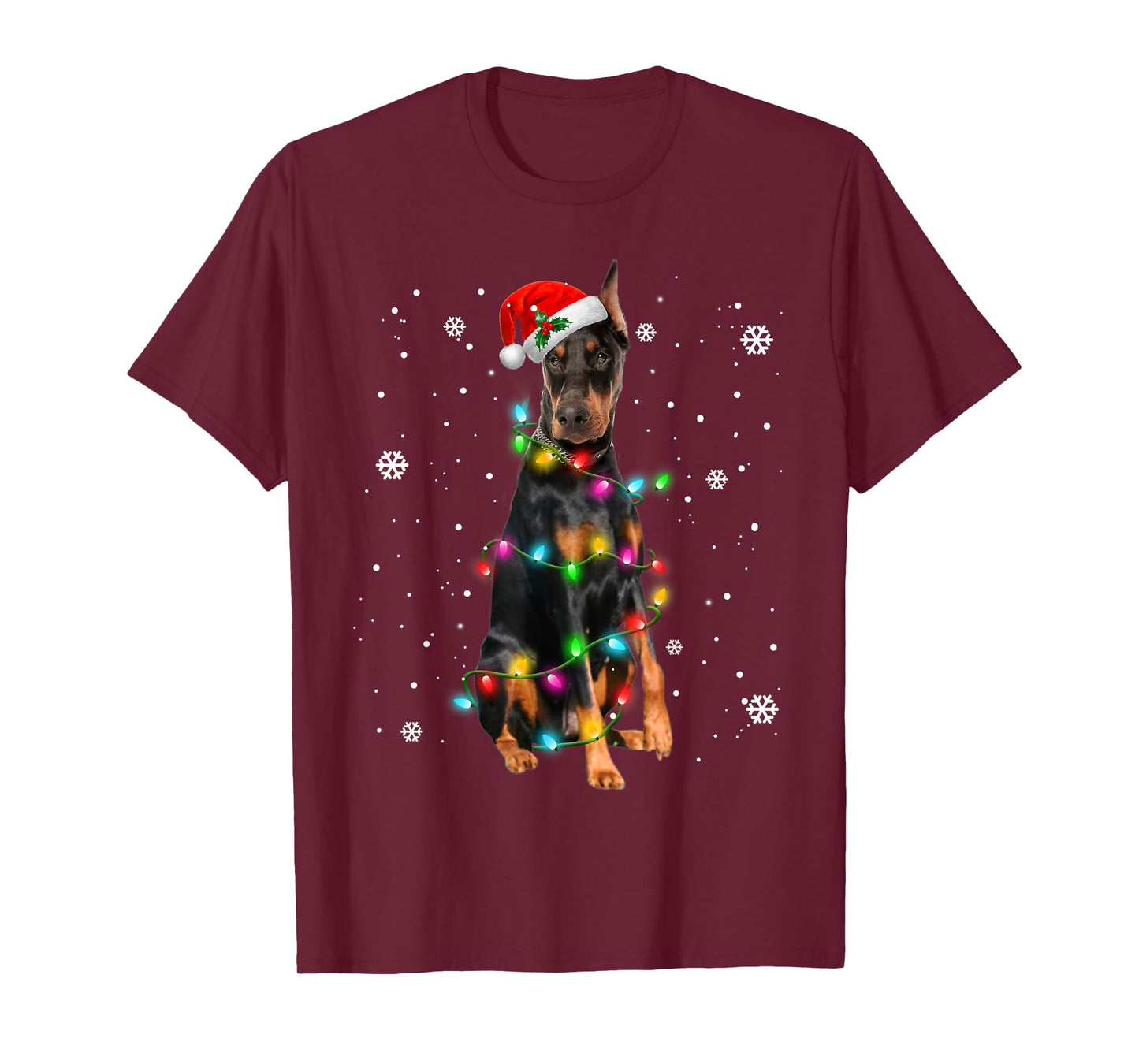 Doberman Pinscher Dogs Tree Christmas Sweater Xmas Pet Dog T-Shirt