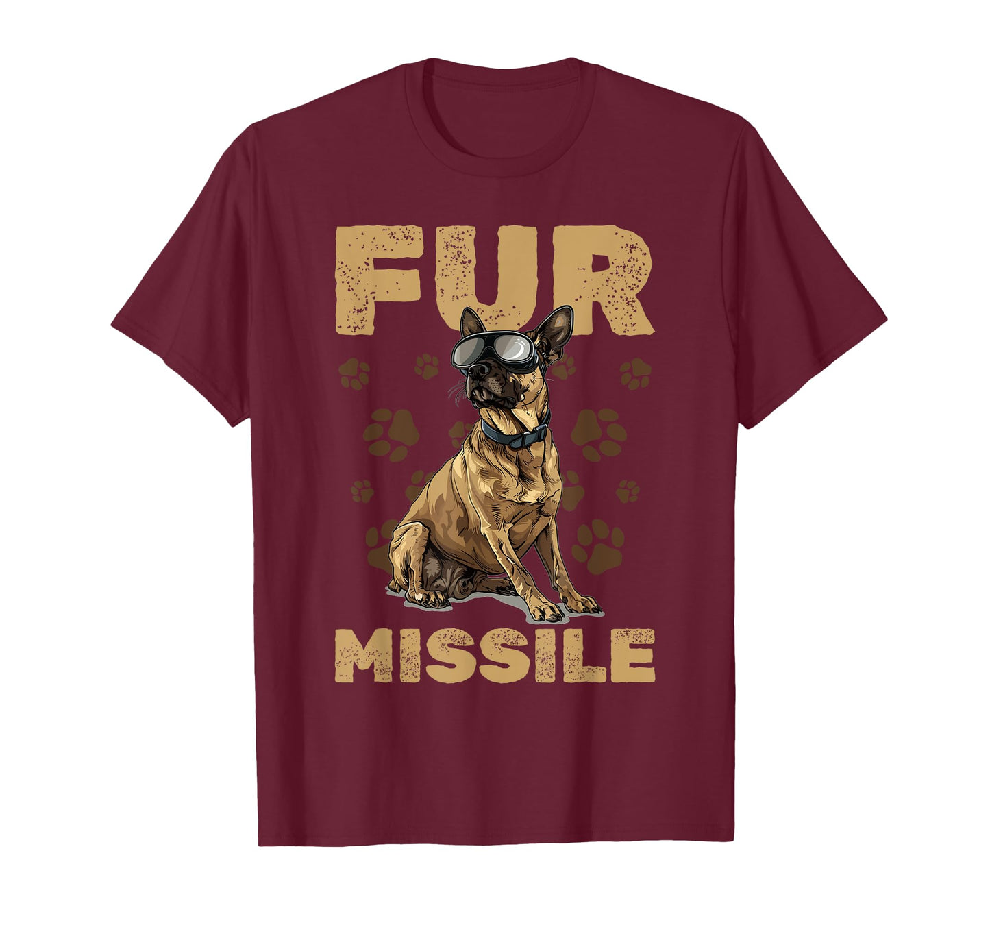Belgian Malinois Dog Breed Fur Missile T-Shirt for Men Women Girls Kids