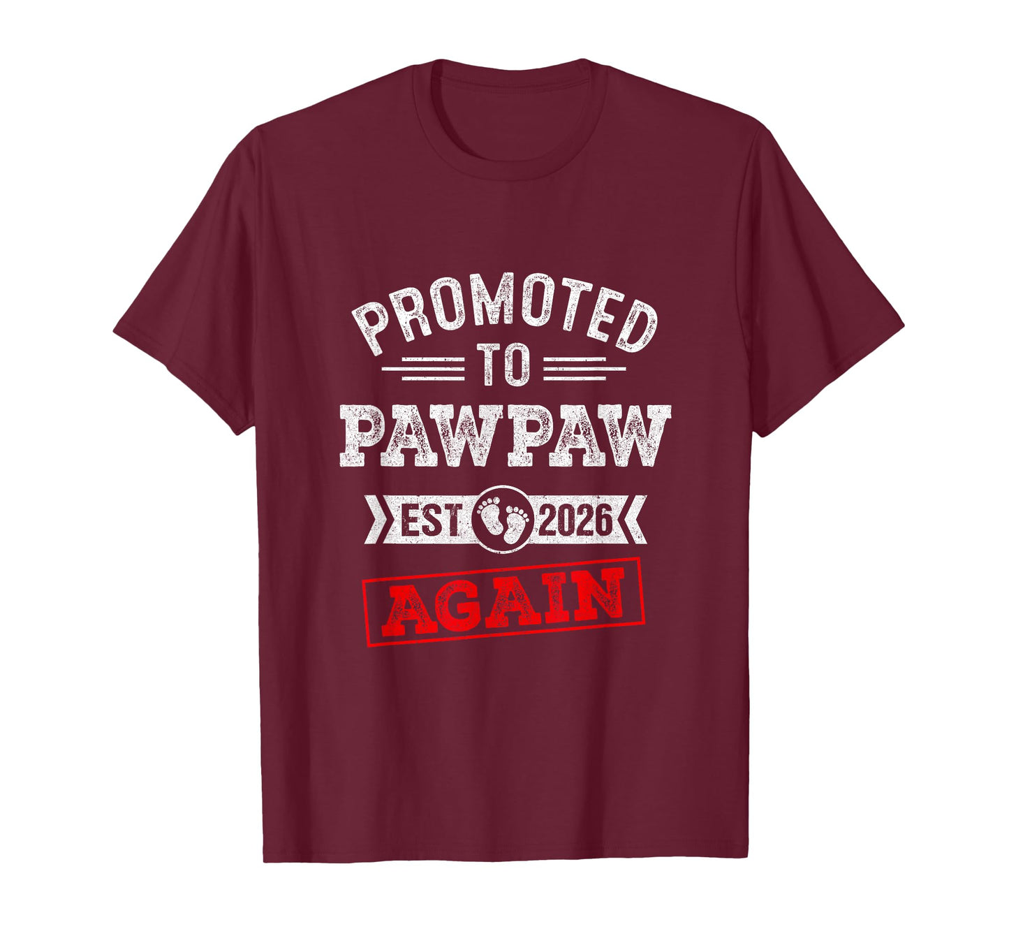 Promoted To Pawpaw Again 2026 Pregnancy Announcement T-Shirt