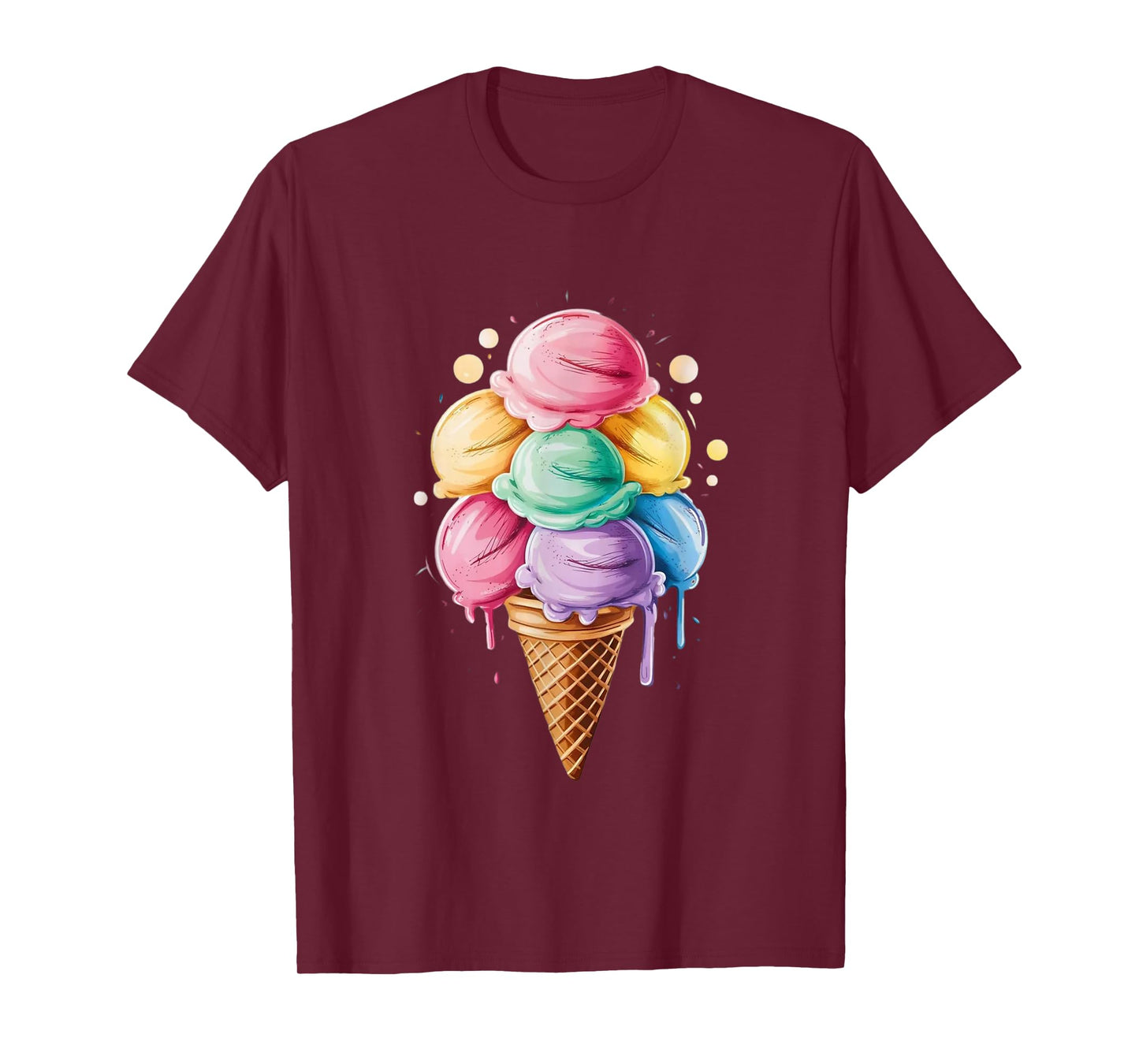 Ice Cream Gift for Girls & Women - Ice Cream Cone T-Shirt
