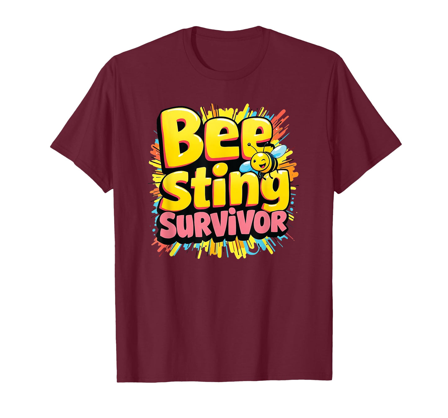 Bee Sting Survivor - I Survived Bee Sting Funny Beekeeper T-Shirt