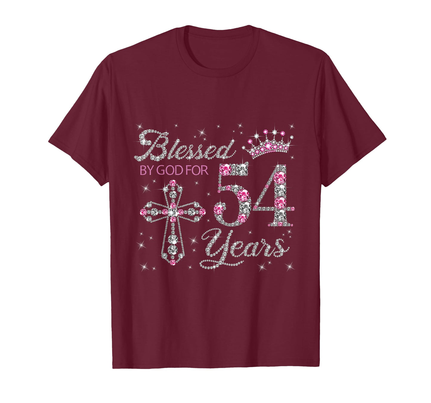 Blessed by God For 54 Years Old 54th Birthday Gift For Women T-Shirt
